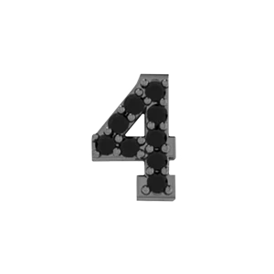 Slider Pave Number 4 Charm