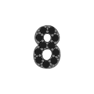 Slider Pave Number 8 Charm