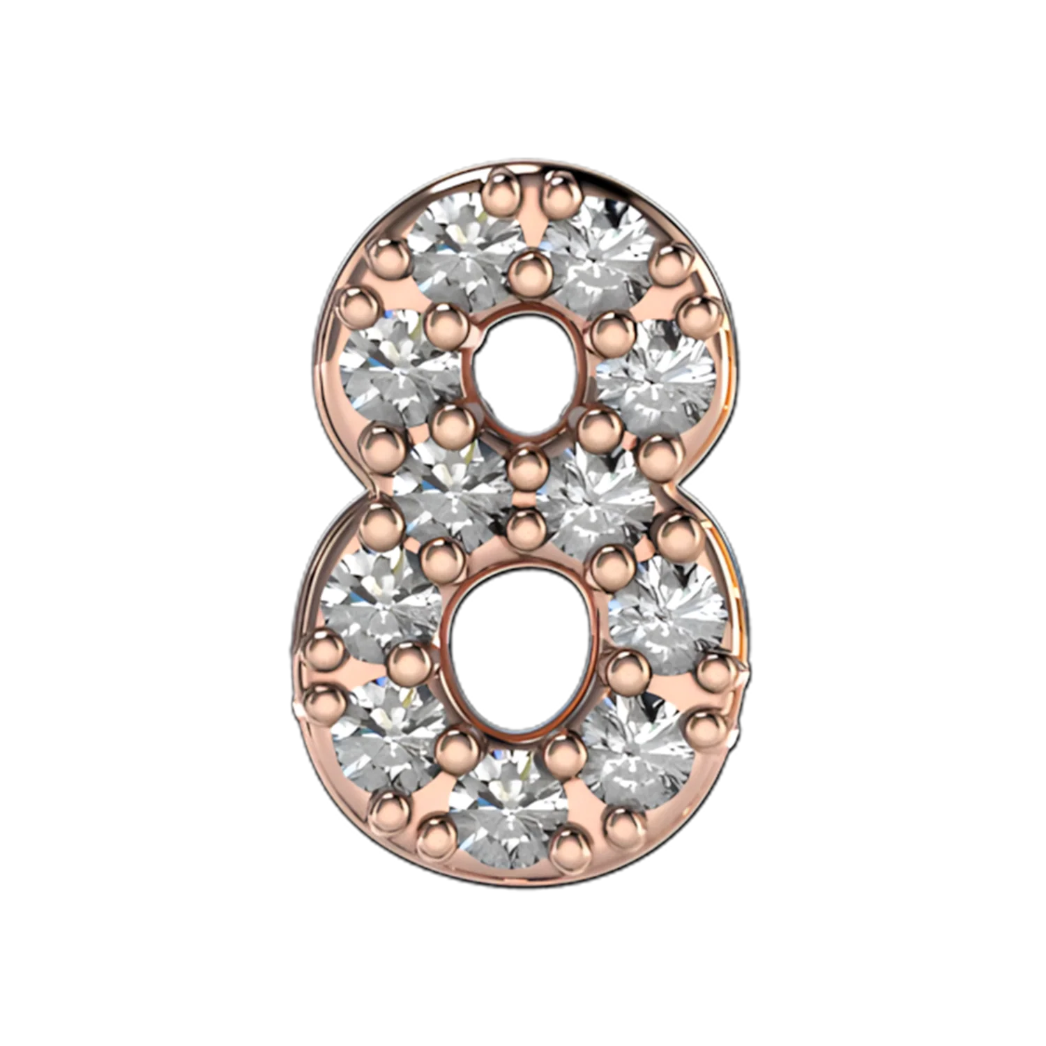Slider Pave Number 8 Charm - Image 3