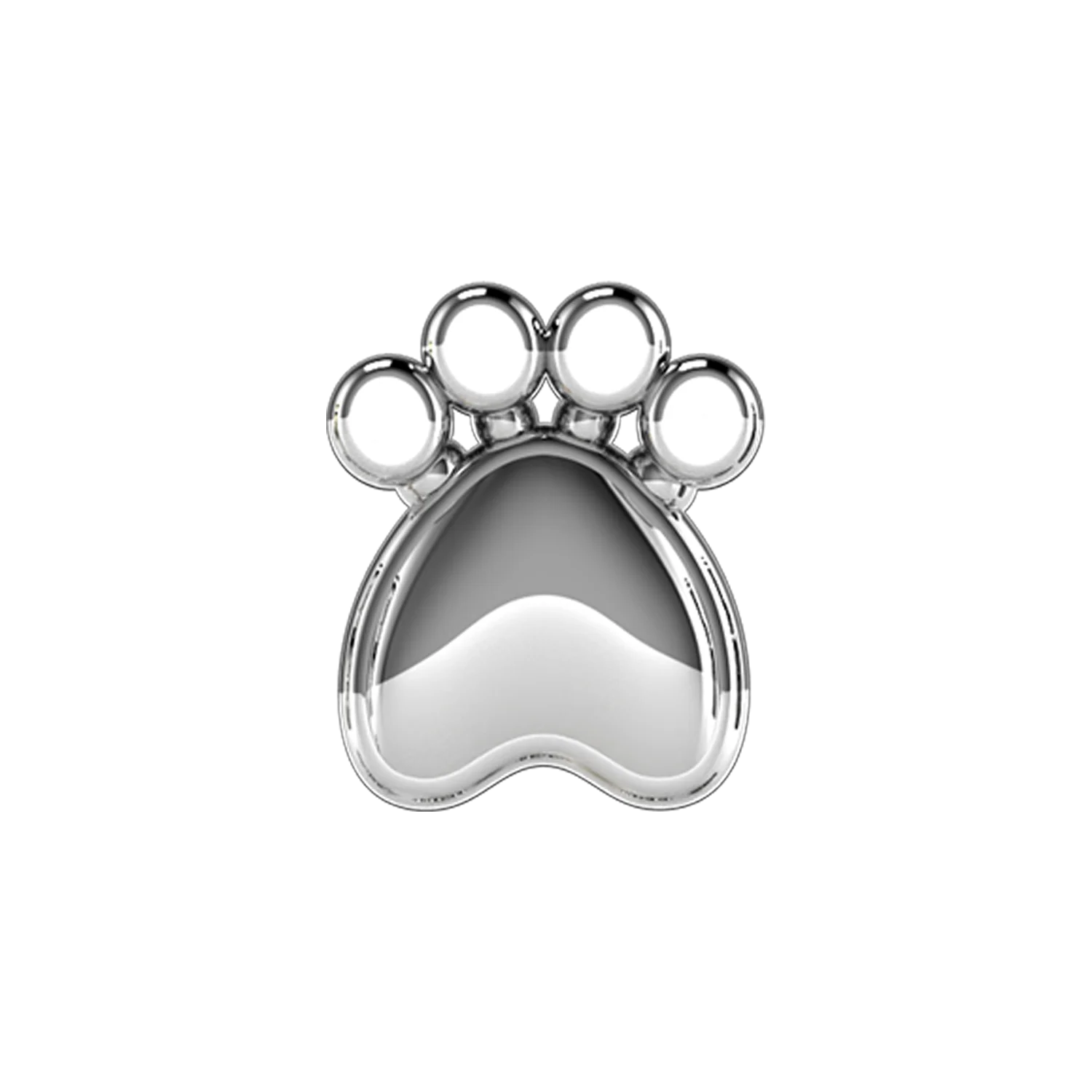 Slider Solid Dog Paw Charm - Image 2