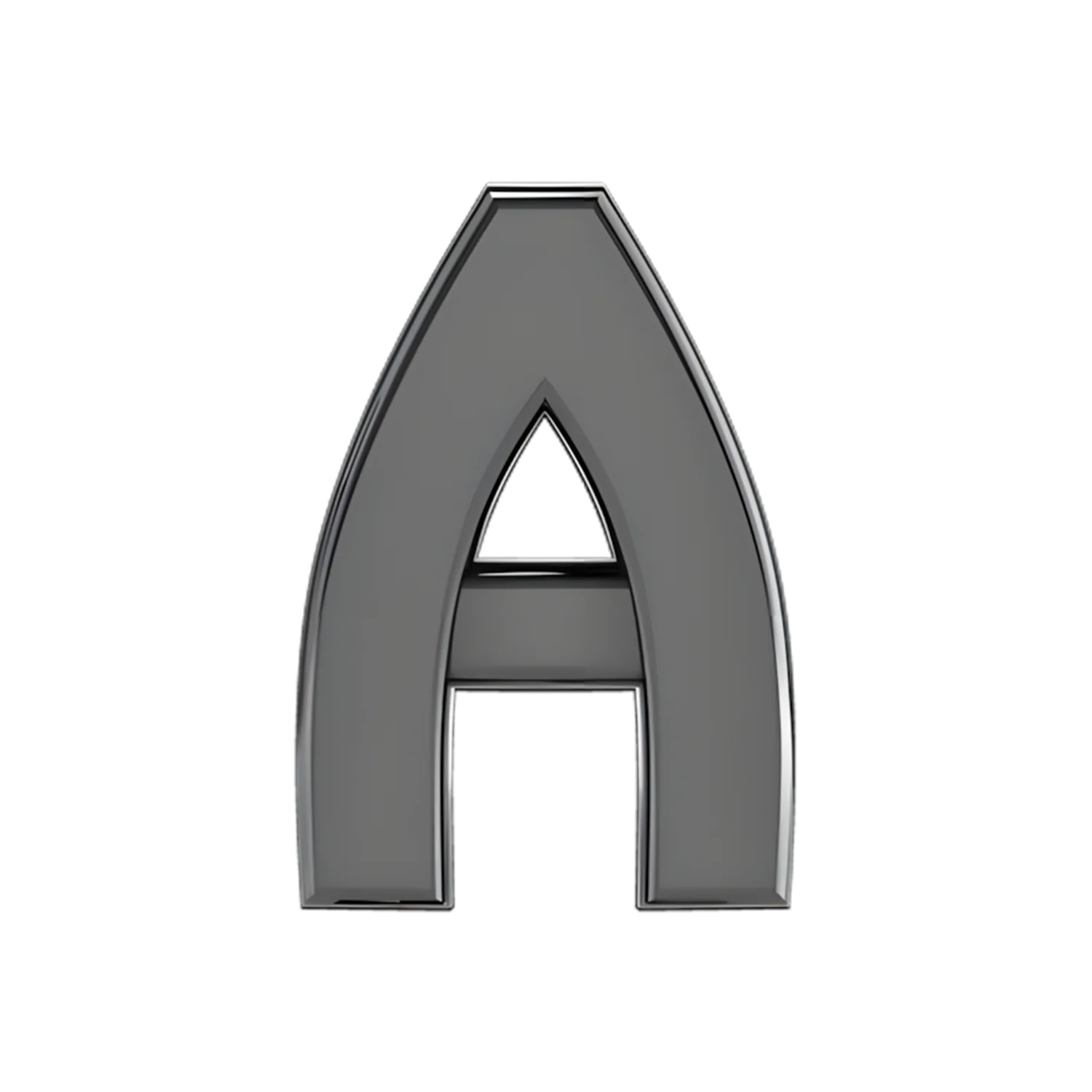 Slider Solid Letter A Charm