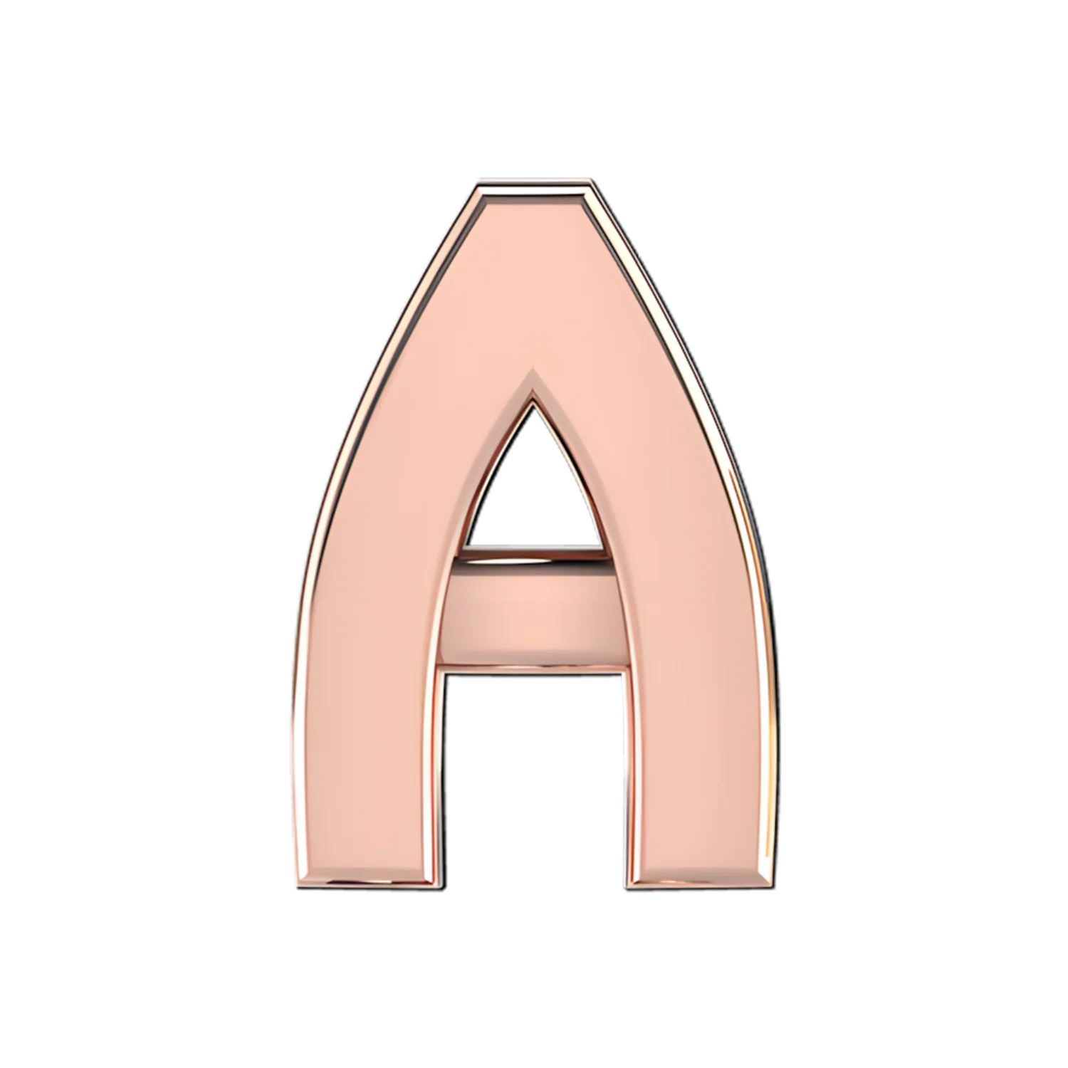 Slider Solid Letter A Charm - Image 2