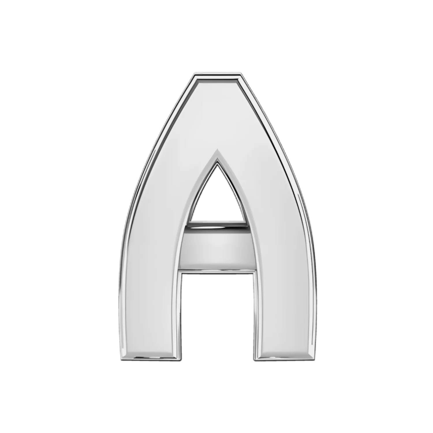 Slider Solid Letter A Charm - Image 3