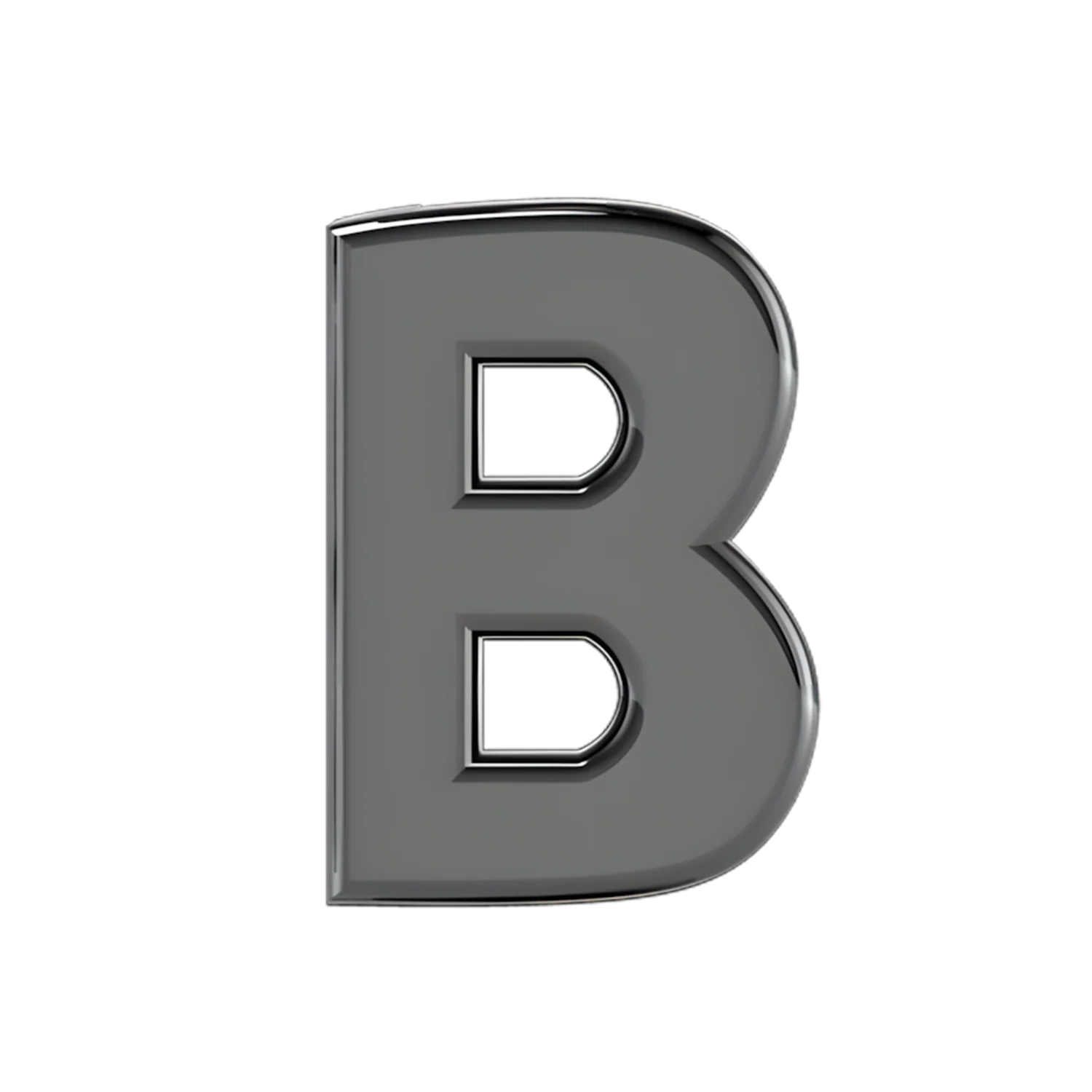 Slider Solid Letter B Charm