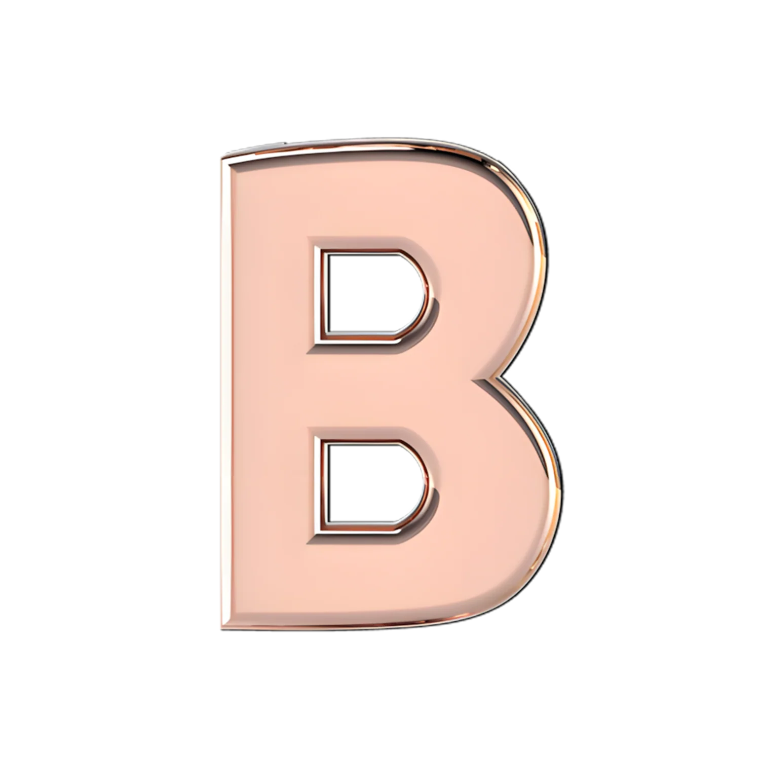 Slider Solid Letter B Charm - Image 2