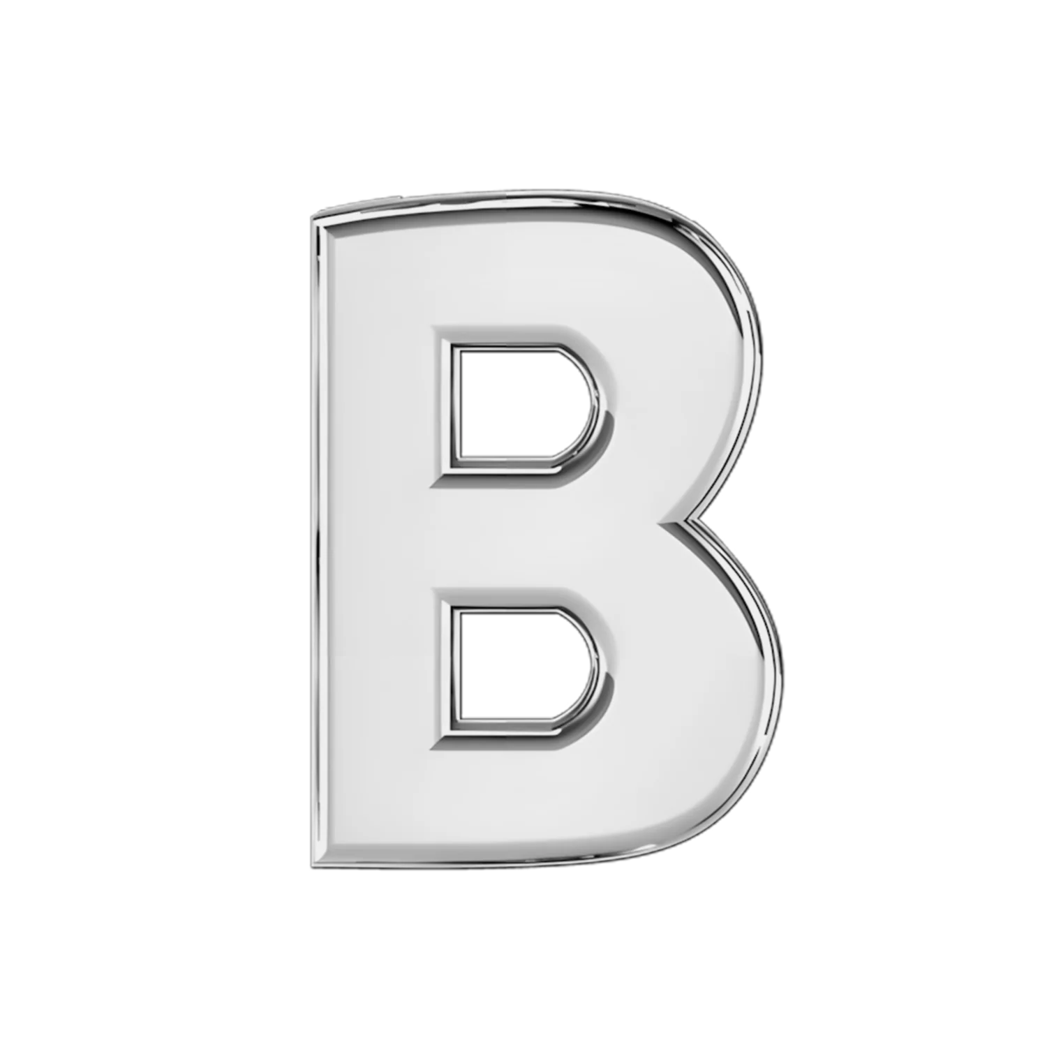 Slider Solid Letter B Charm - Image 3