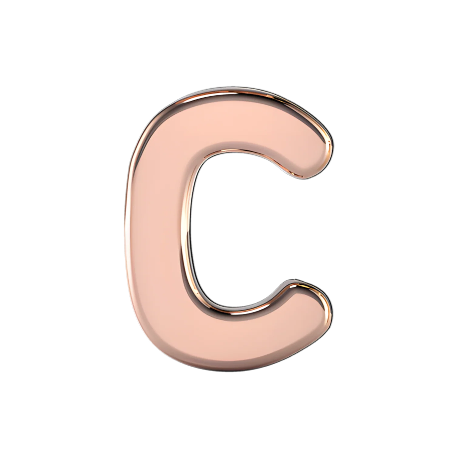 Slider Solid Letter C Charm