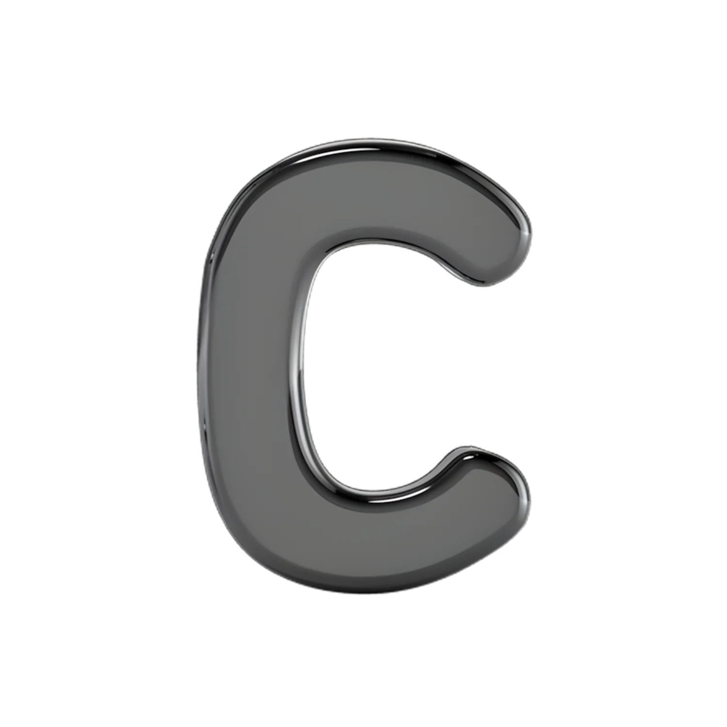 Slider Solid Letter C Charm - Image 2