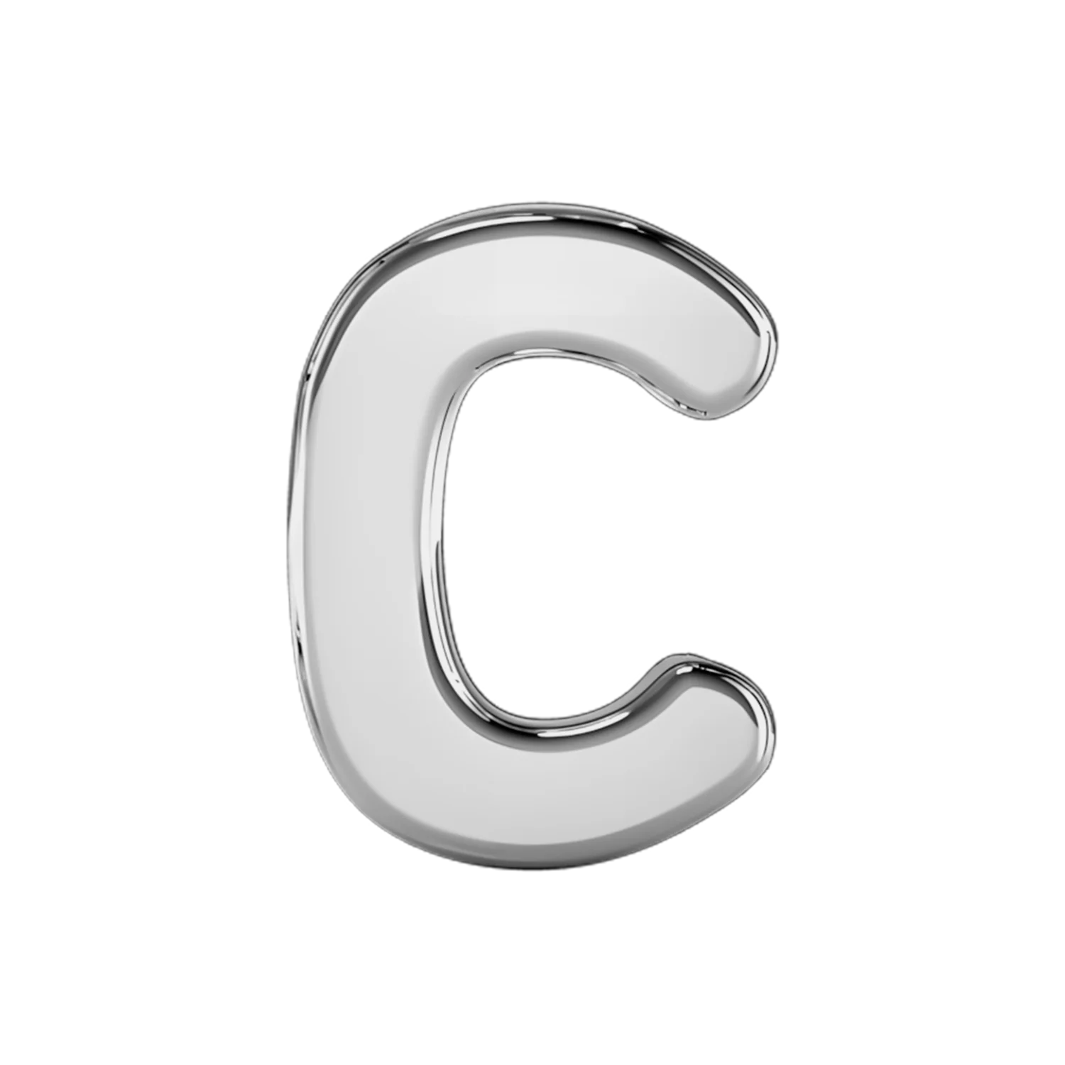 Slider Solid Letter C Charm - Image 3