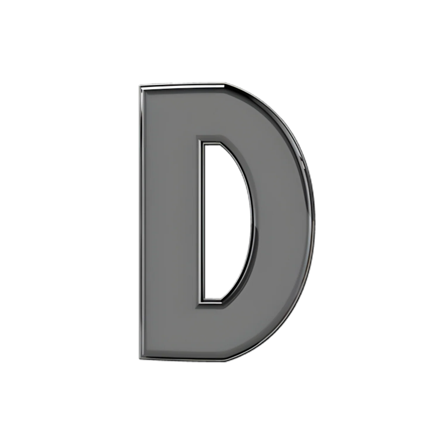 Slider Solid Letter D Charm