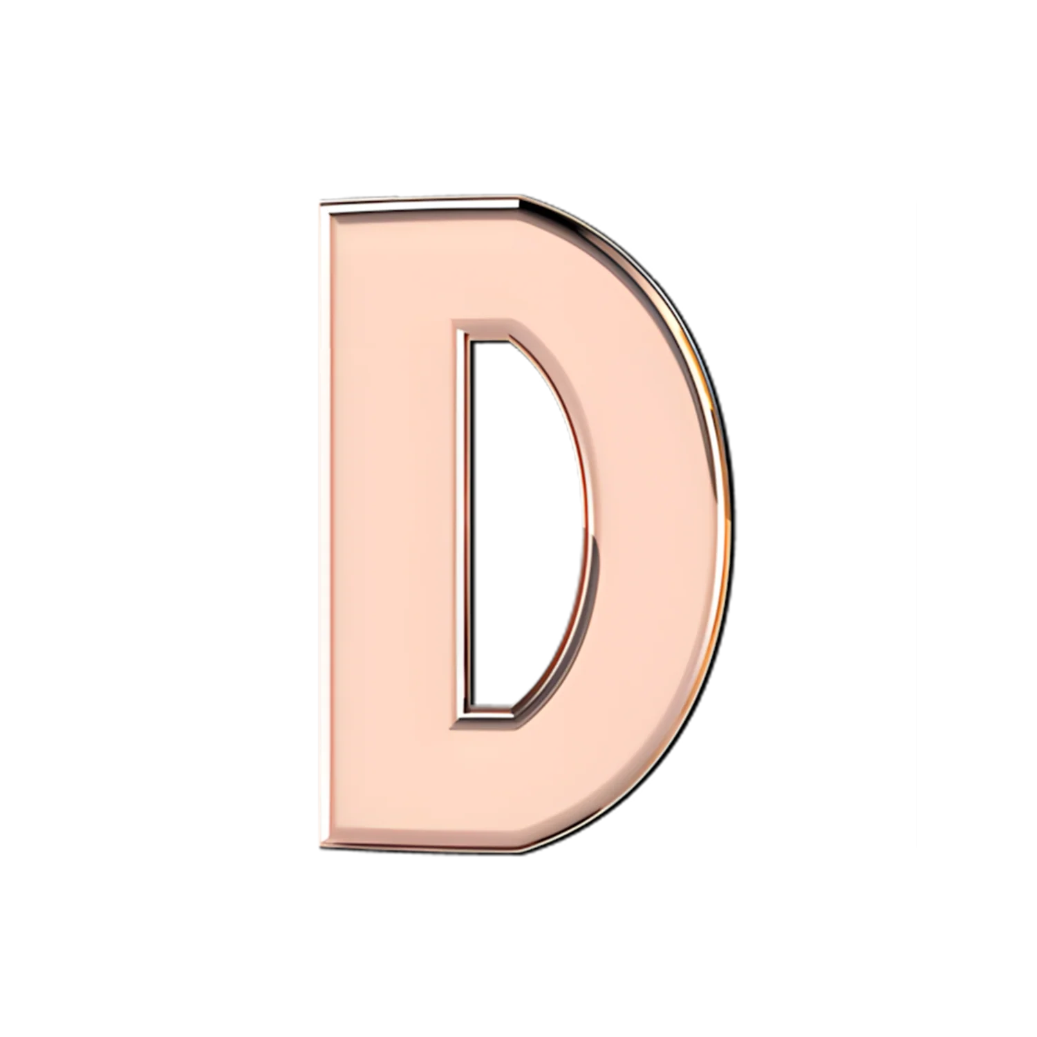 Slider Solid Letter D Charm - Image 2