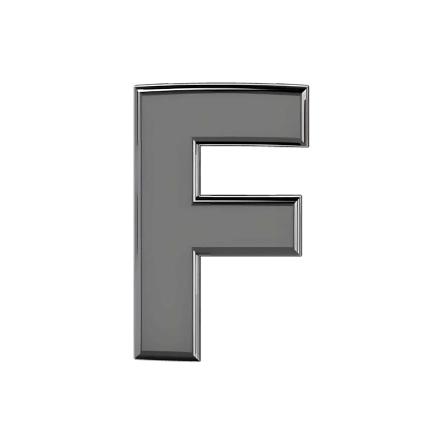 Slider Solid Letter F Charm