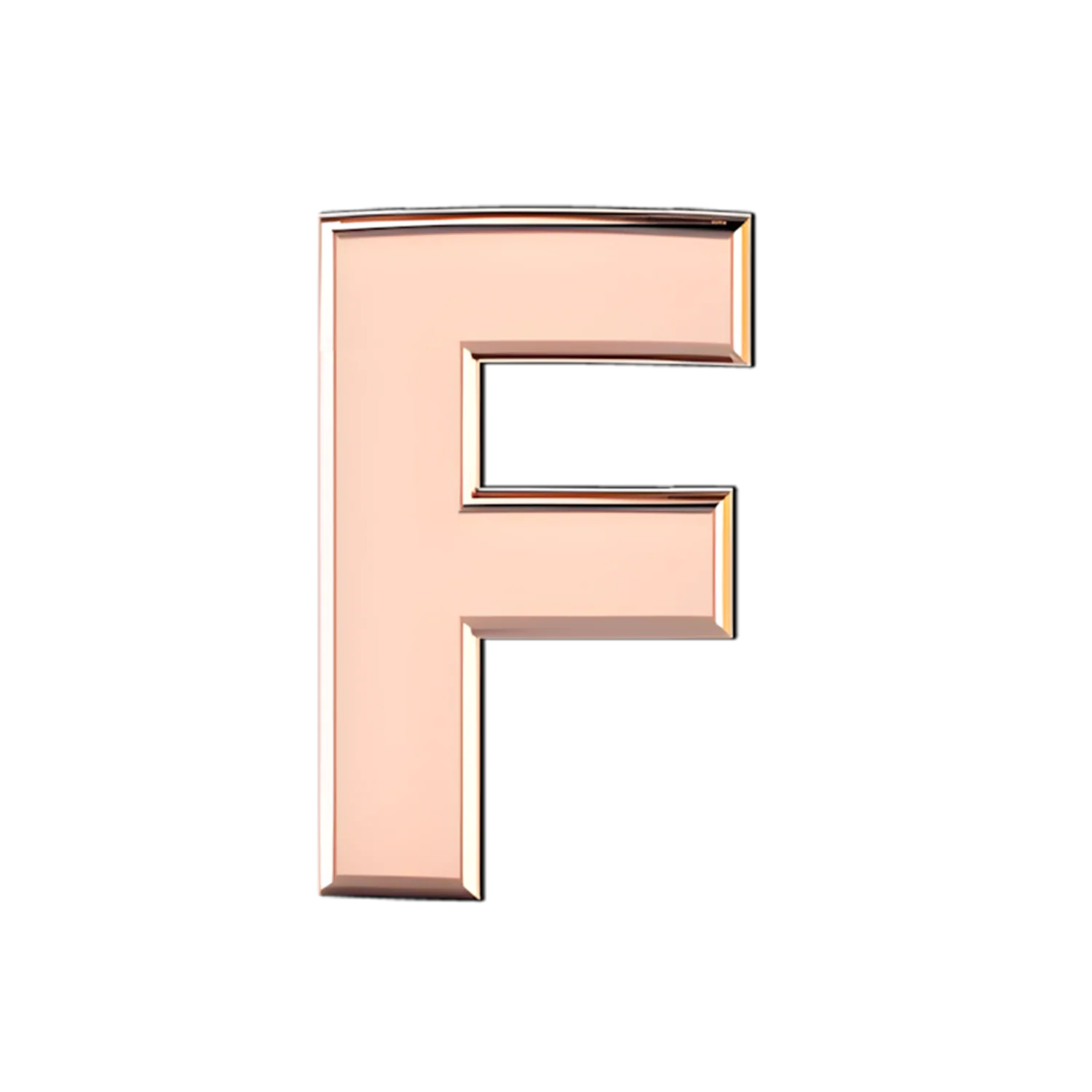 Slider Solid Letter F Charm - Image 2