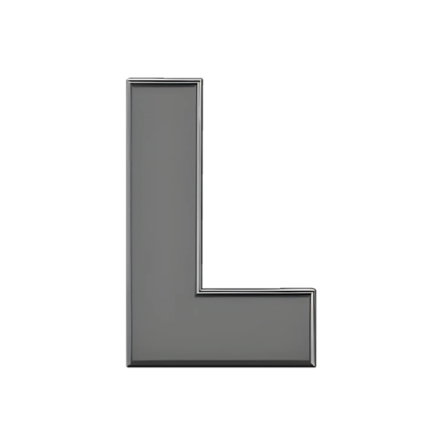 Slider Solid Letter L Charm