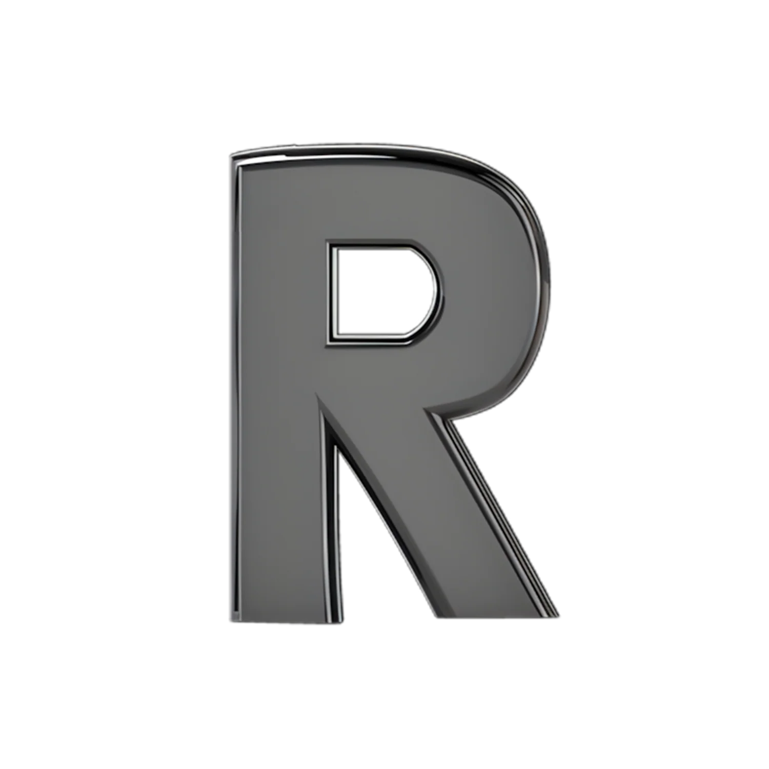 Slider Solid Letter R Charm