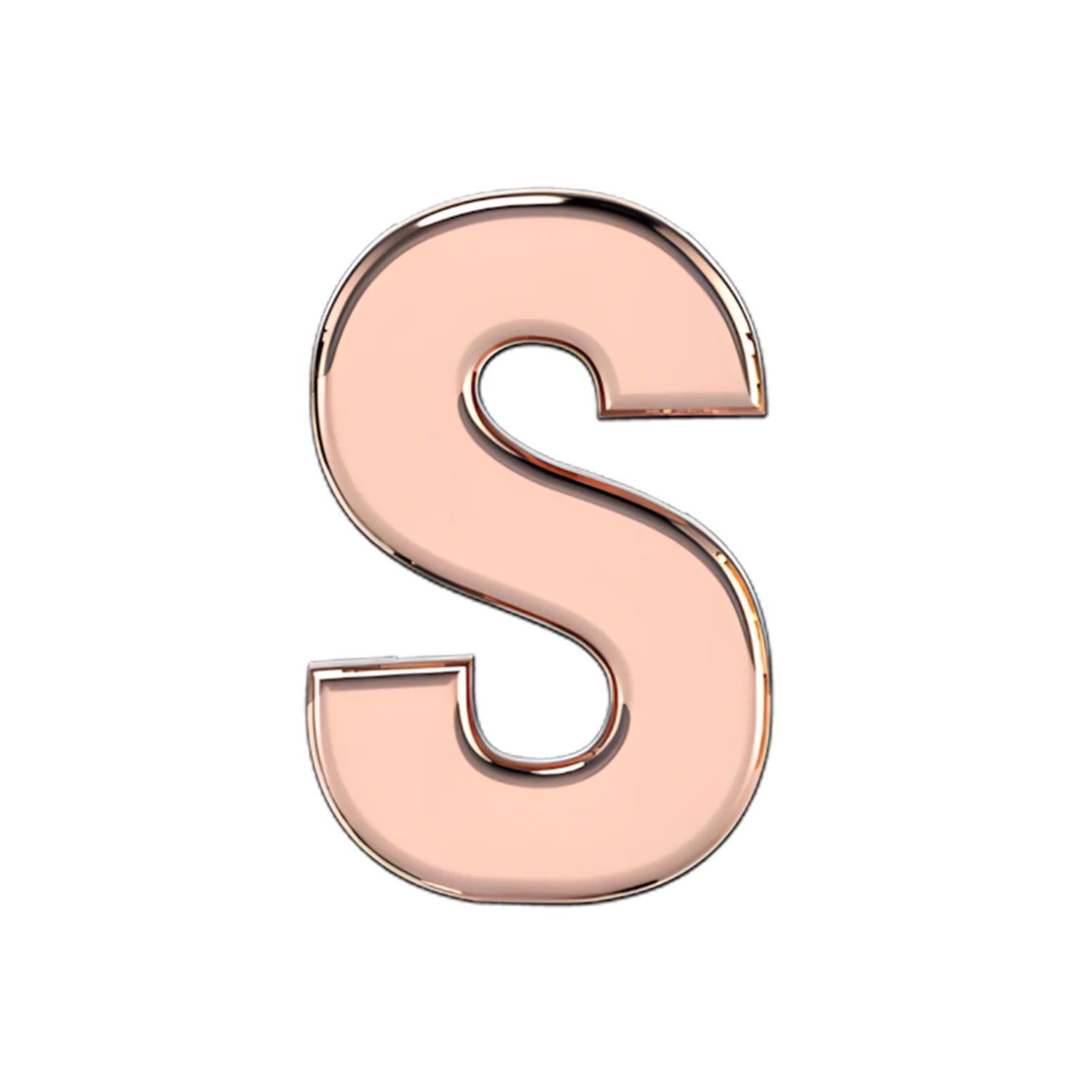Slider Solid Letter S Charm - Image 2