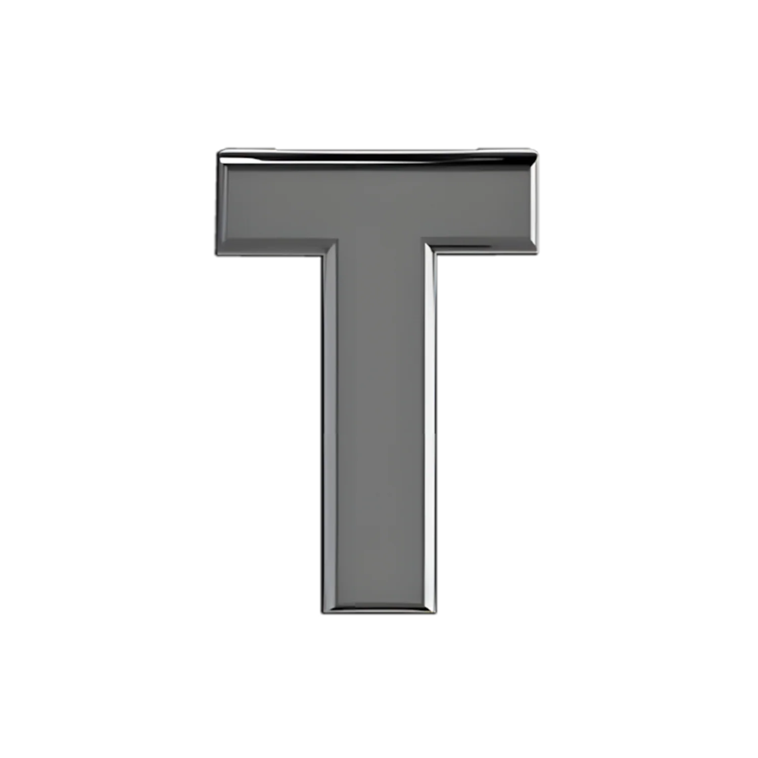 Slider Solid Letter T Charm