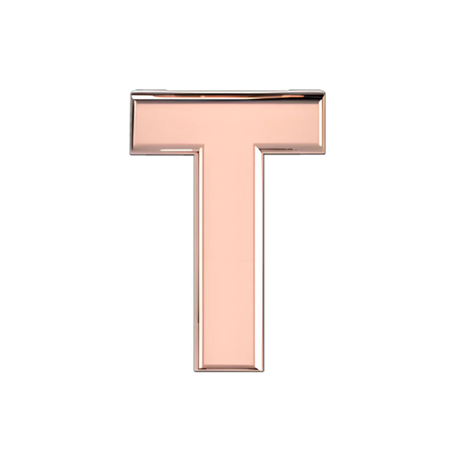 Slider Solid Letter T Charm - Image 2