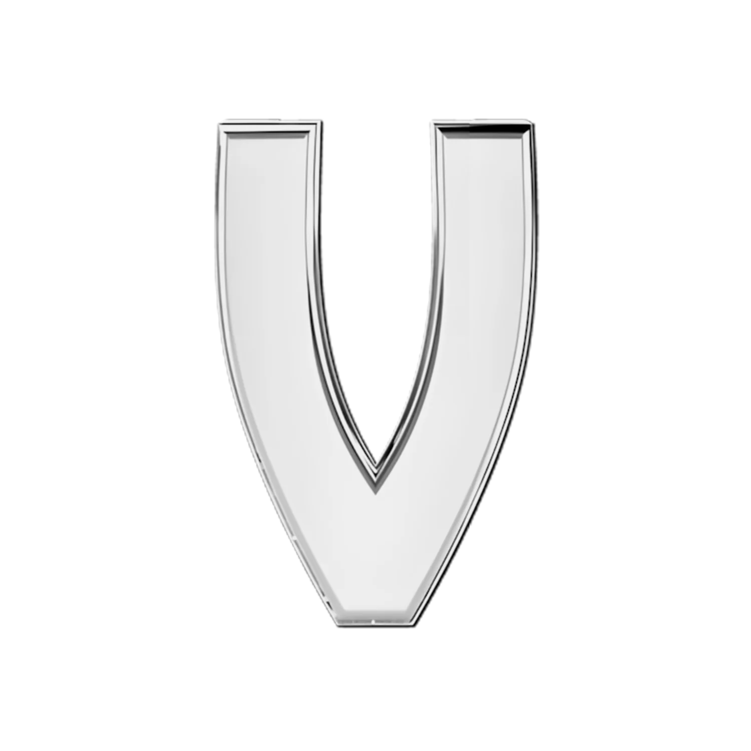 Slider Solid Letter V Charm - Image 3