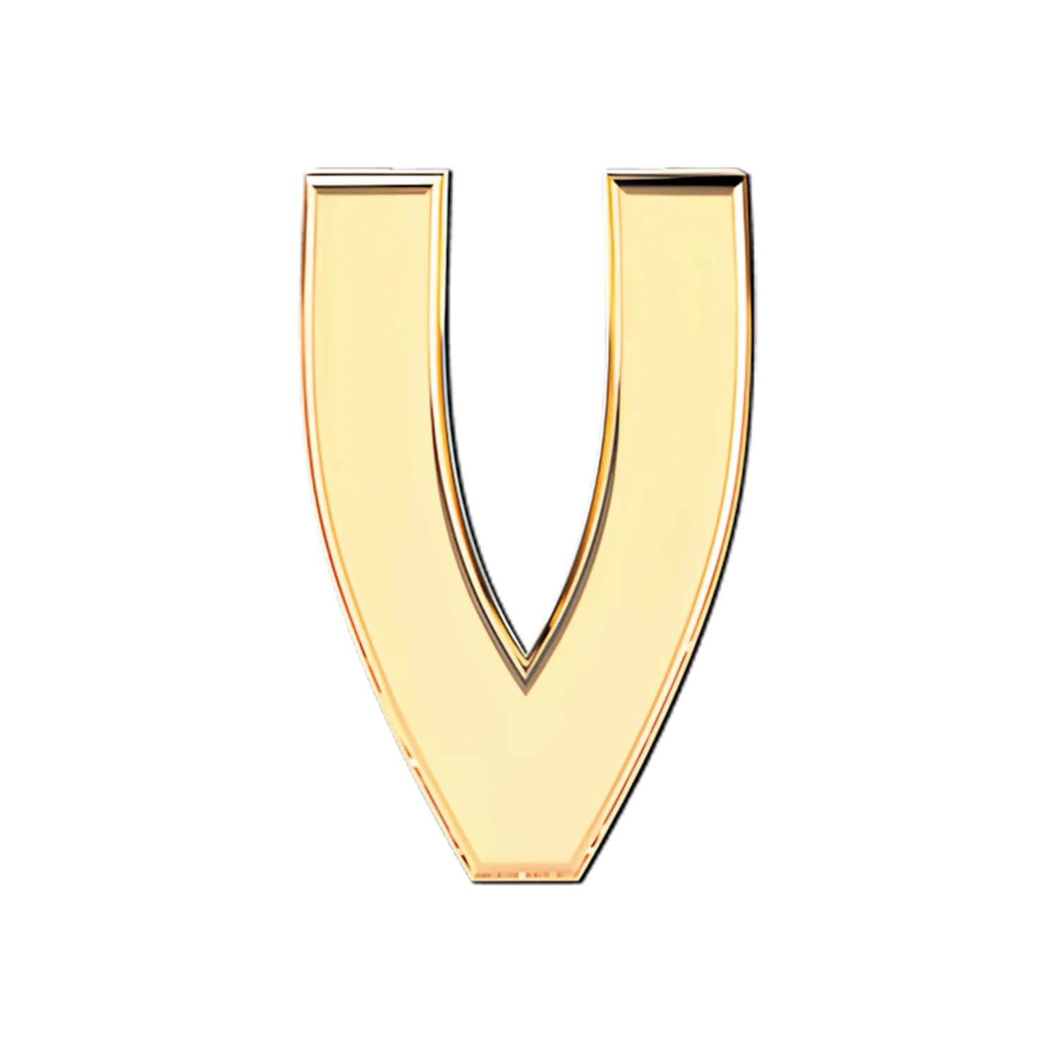 Slider Solid Letter V Charm - Image 4