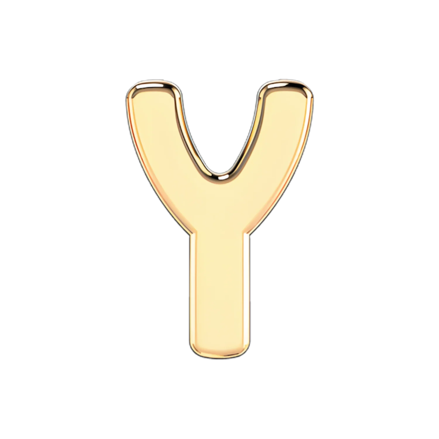 Slider Solid Letter Y Charm - Image 4