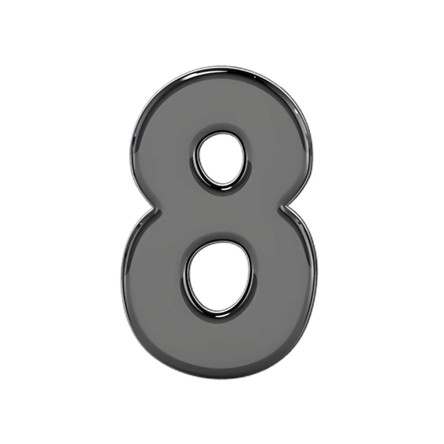 Slider Solid Number 8 Charm