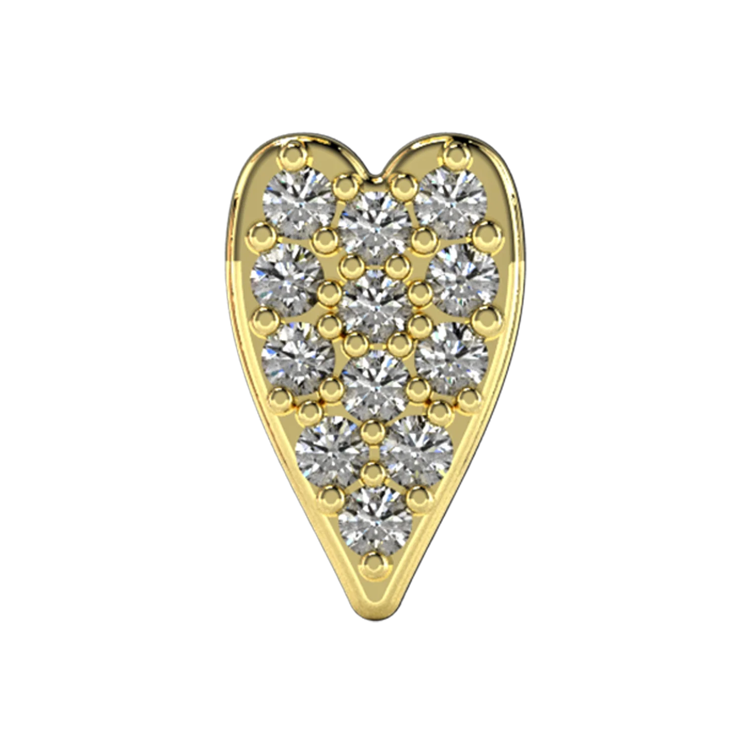 Slider White Diamond Heart Charm - Image 4