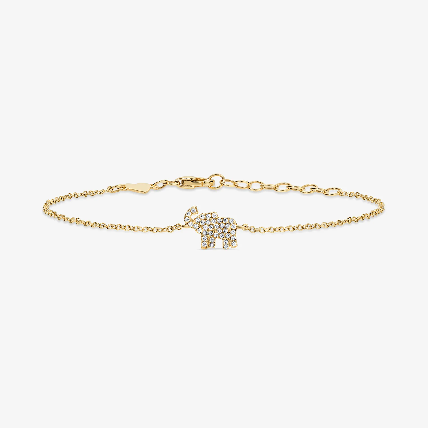 Mini Token Pave Elephant Bracelet
