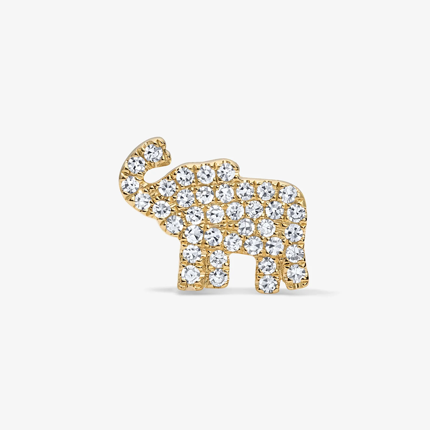 Mini Token Pave Elephant Studs - Image 3