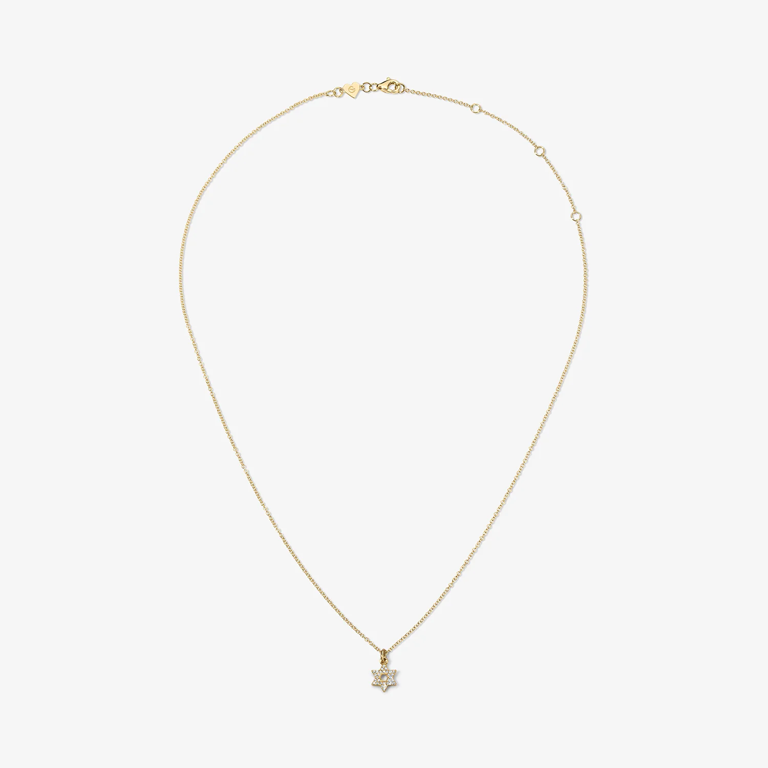 Mini Token Pave Star of David Necklace - Image 3