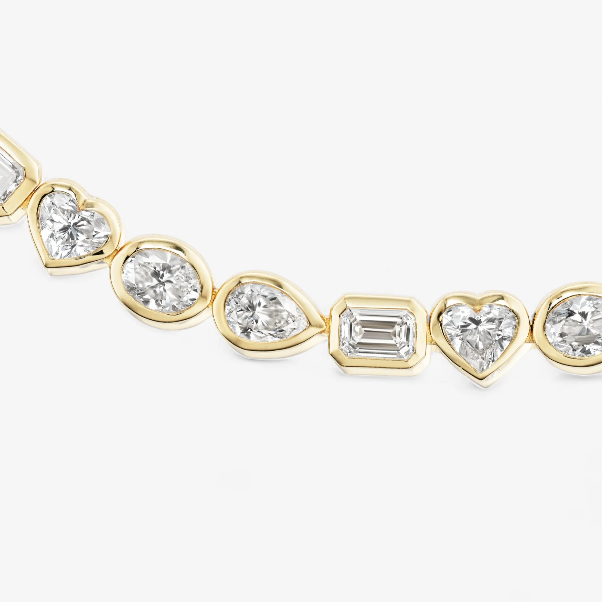 Signature Mixed Shape Bezel Tennis Necklace - Image 2