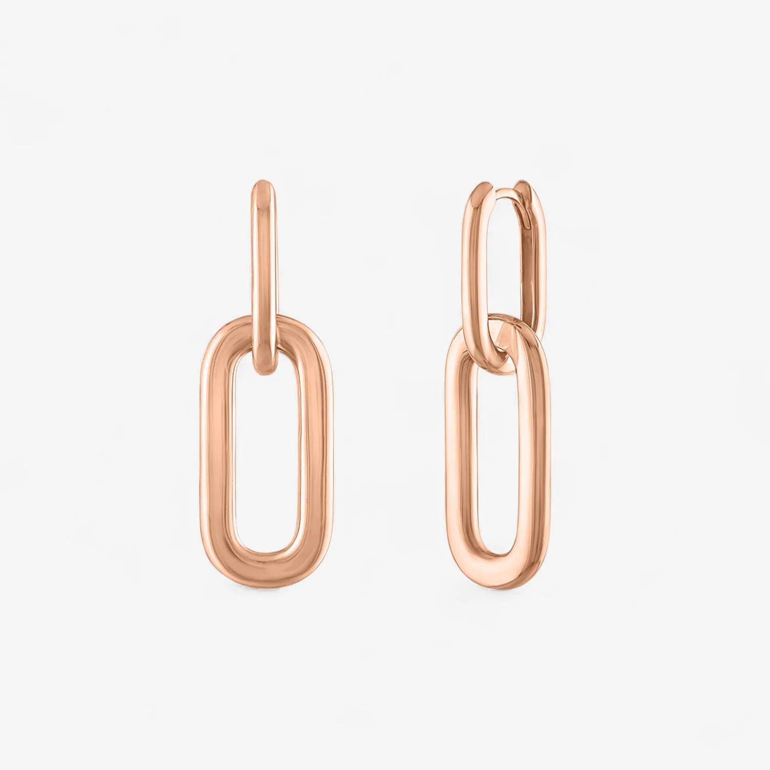 Cleo Paperclip Gold Drop Earrings - Image 12