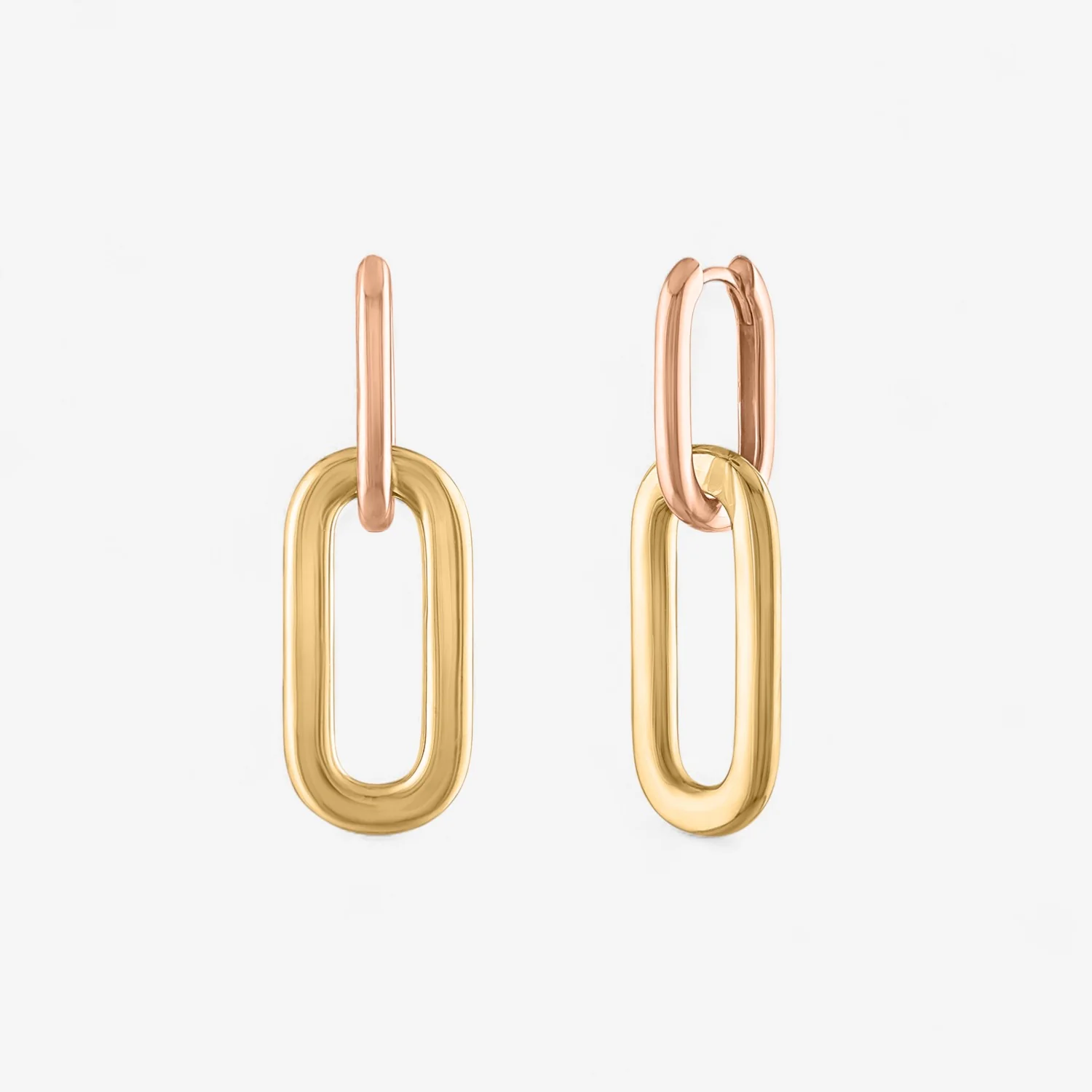 Cleo Paperclip Gold Drop Earrings - Image 13