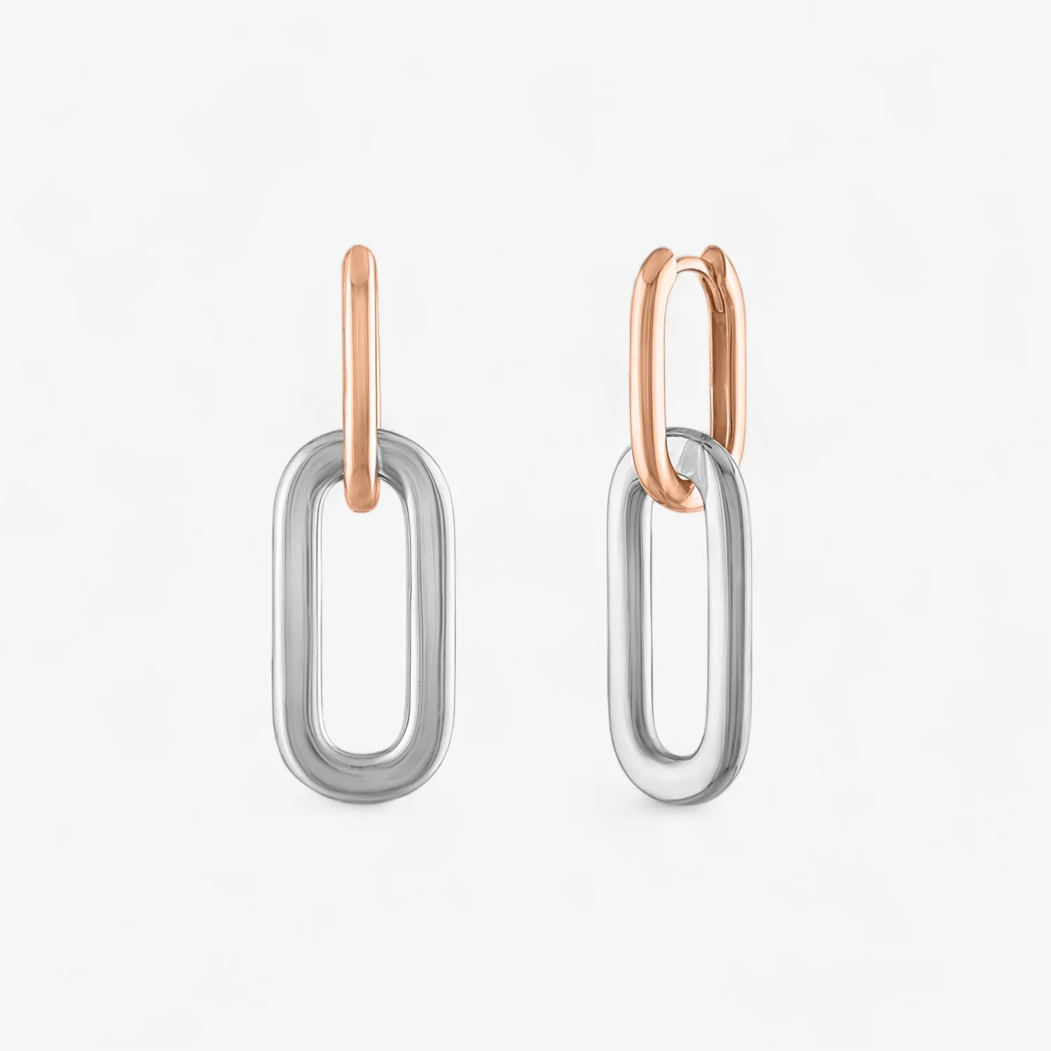 Cleo Paperclip Gold Drop Earrings - Image 14