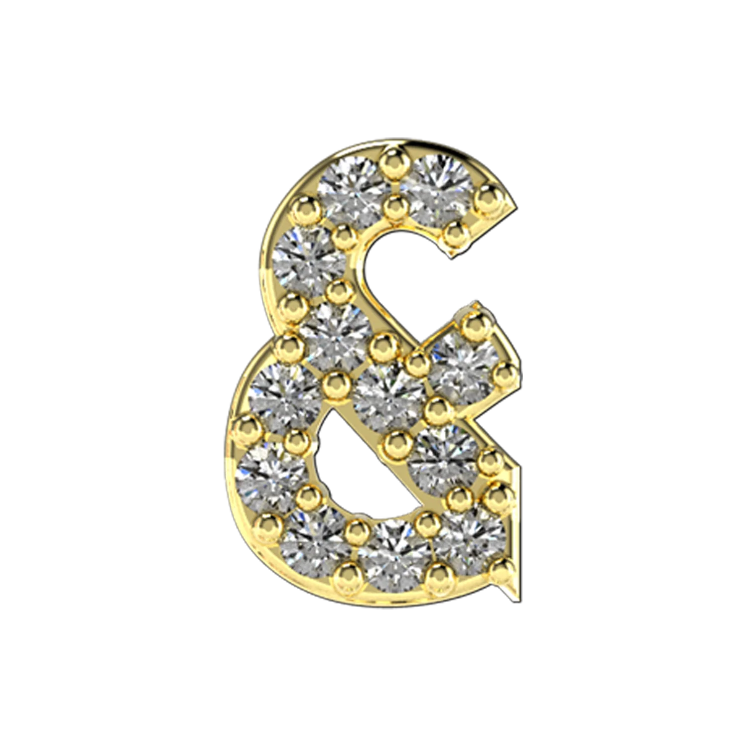 Pave Ampersand Slider Necklace Charm