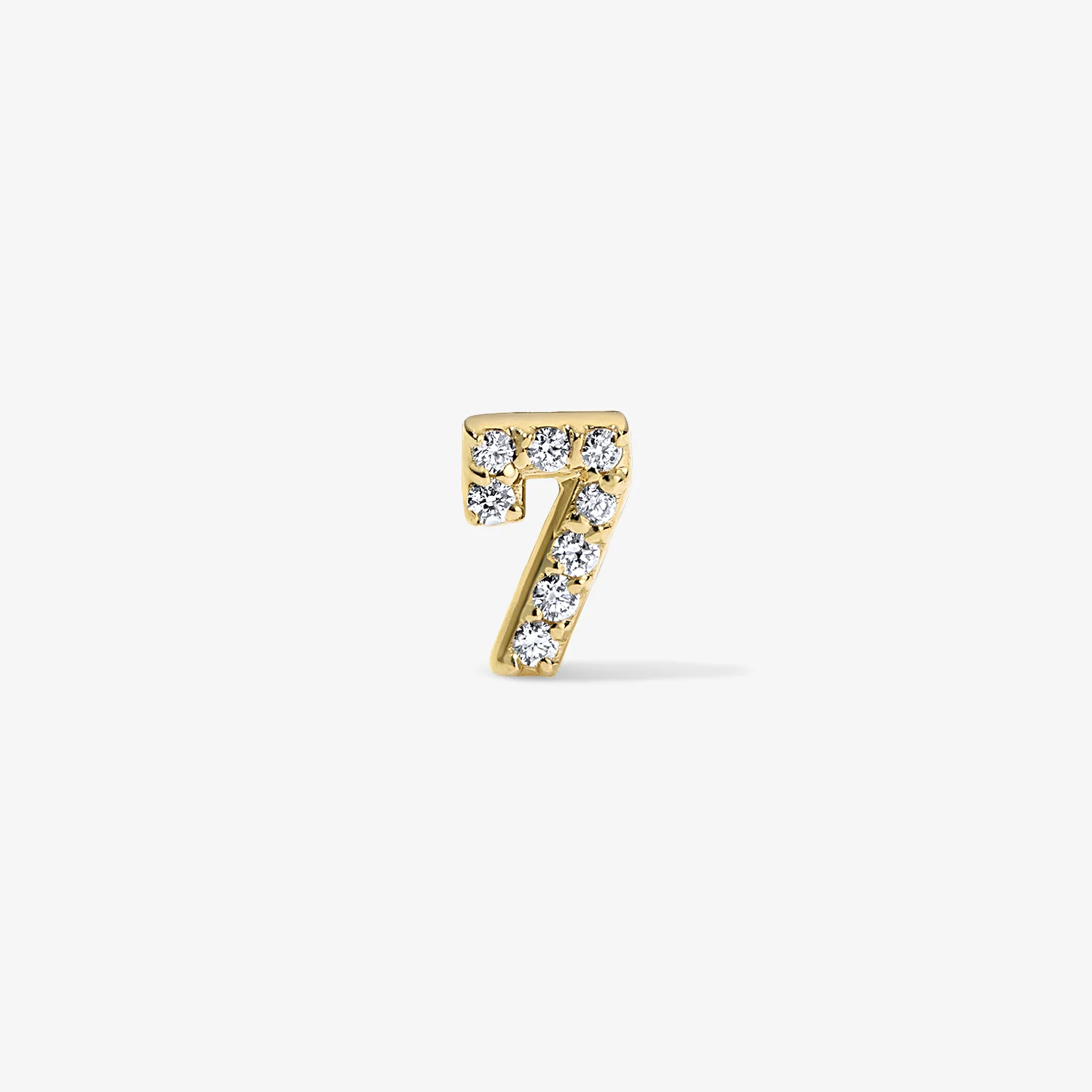 Mini Pave Block Number Studs
