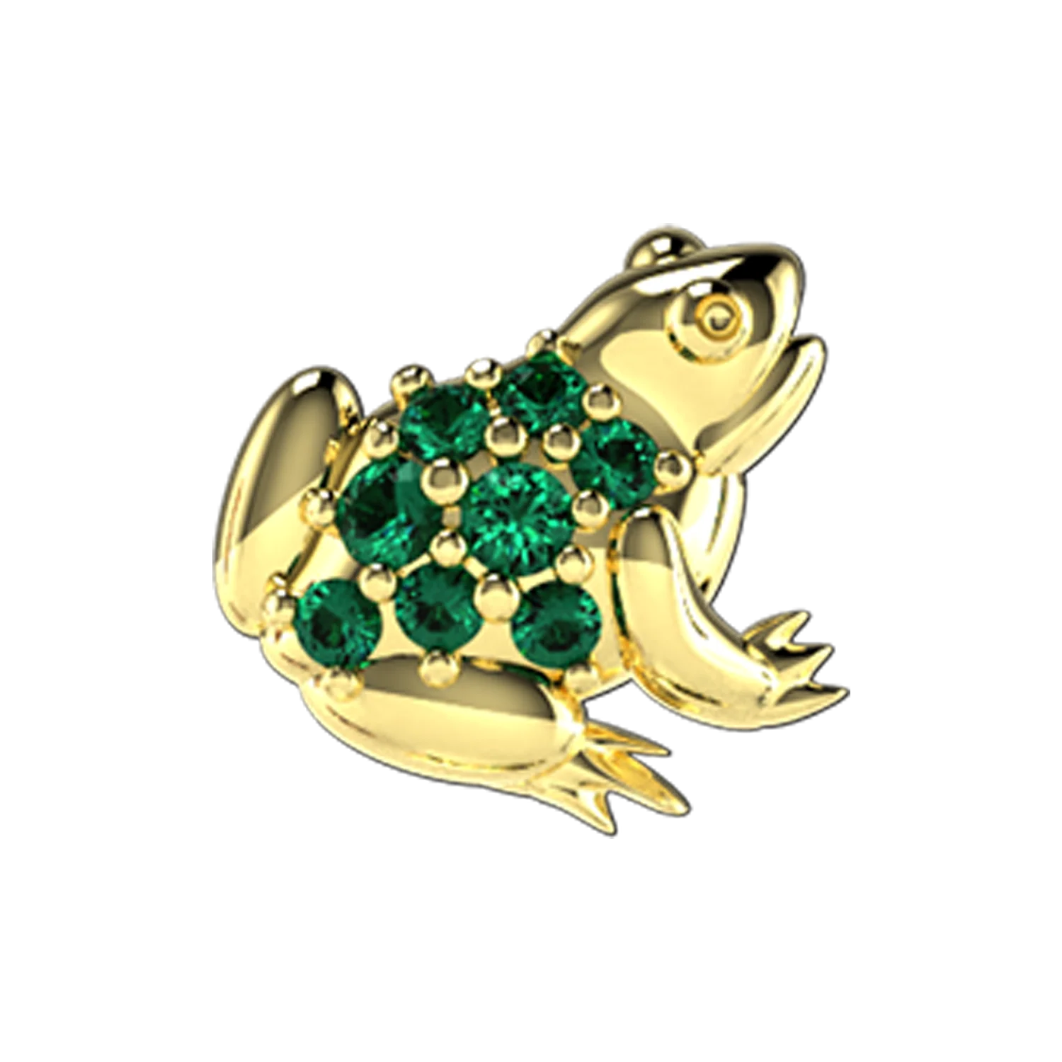 Pave Frog Slider Charm