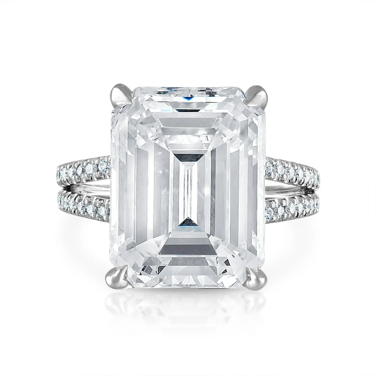 Pave Split Shank Engagement Ring - Image 11