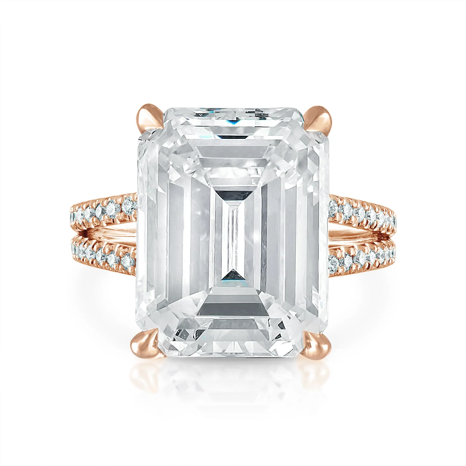 Pave Split Shank Engagement Ring - Image 12