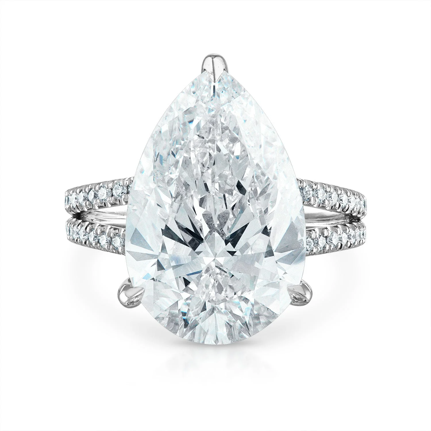 Pave Split Shank Engagement Ring - Image 14