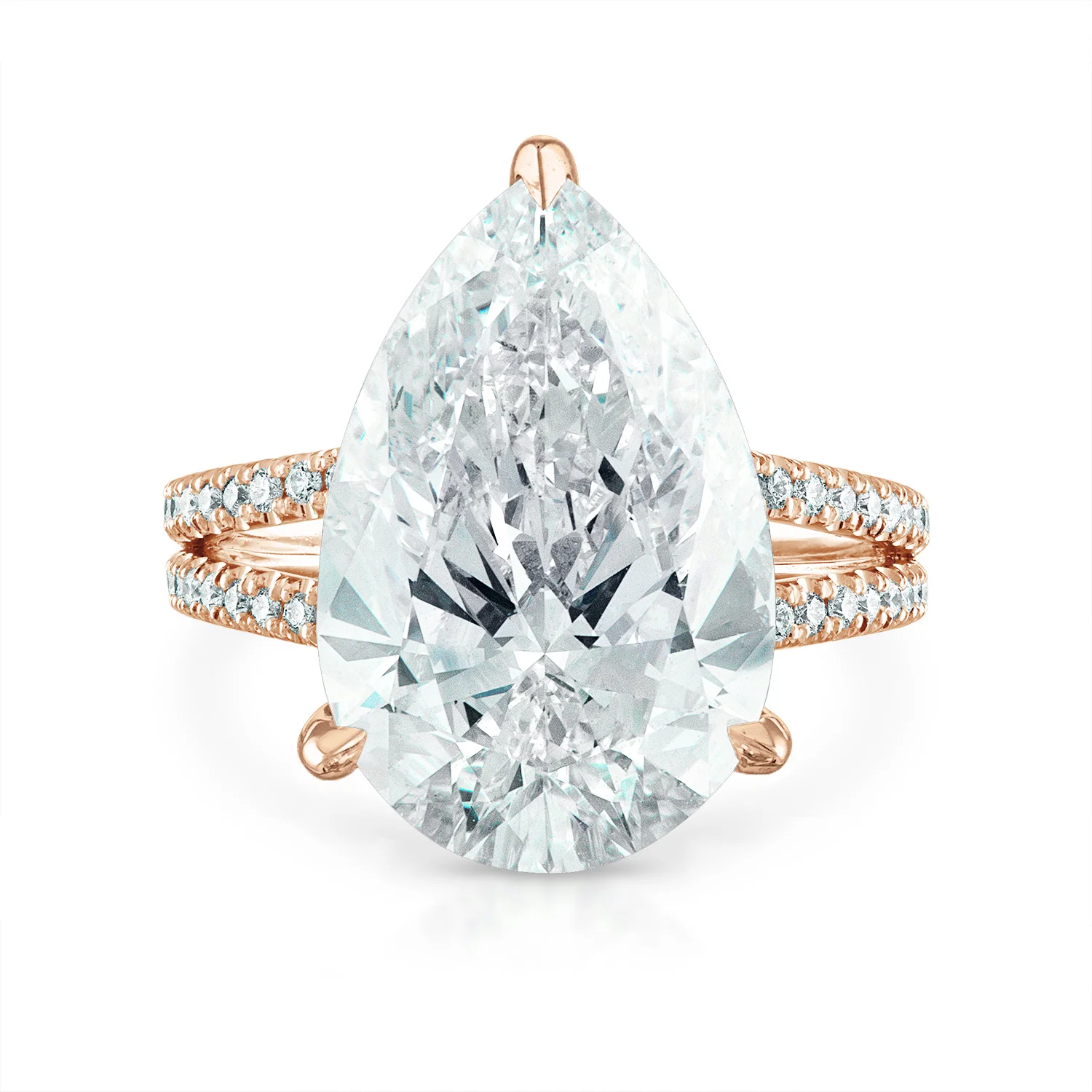Pave Split Shank Engagement Ring - Image 15