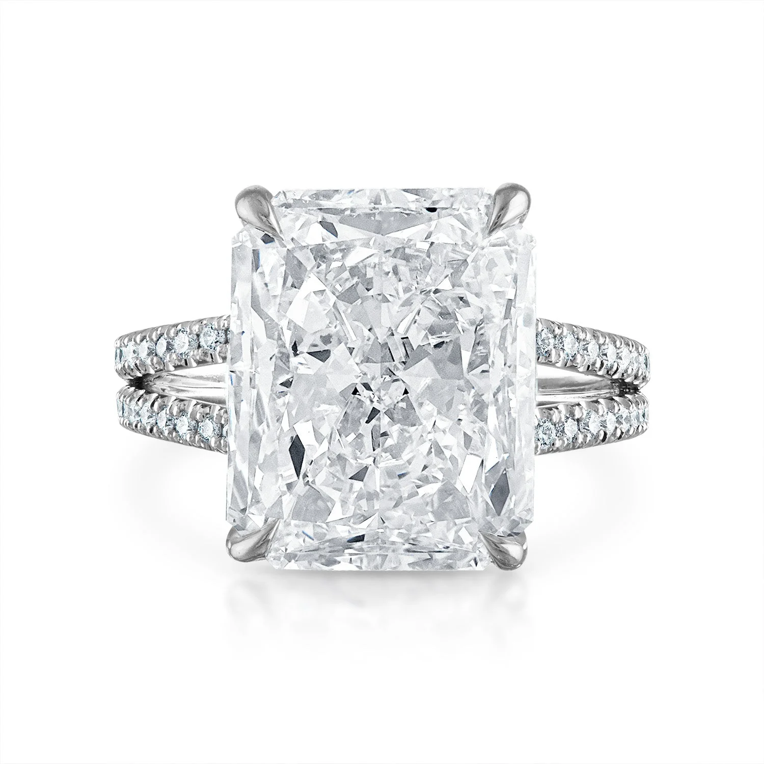 Pave Split Shank Engagement Ring - Image 17