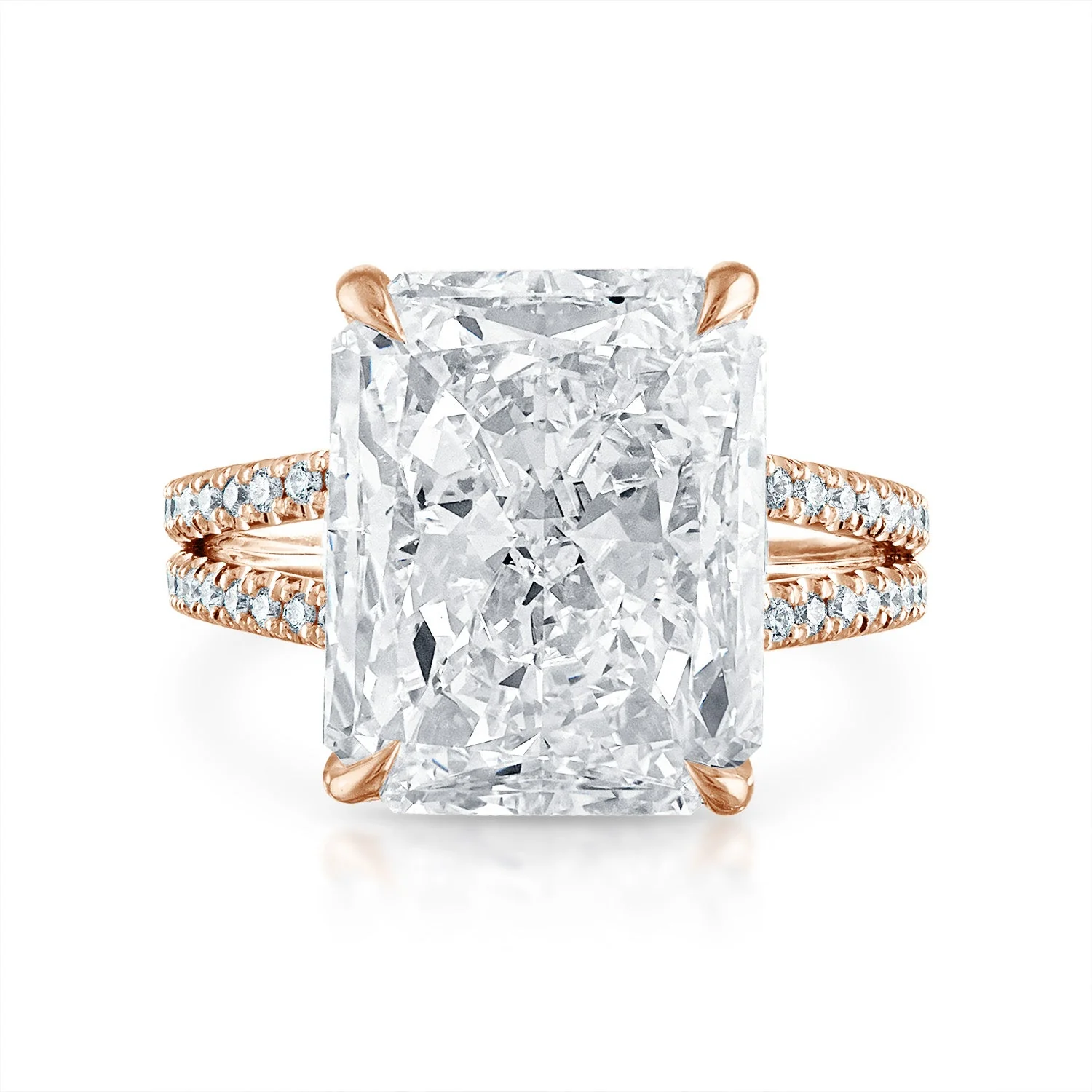 Pave Split Shank Engagement Ring - Image 19