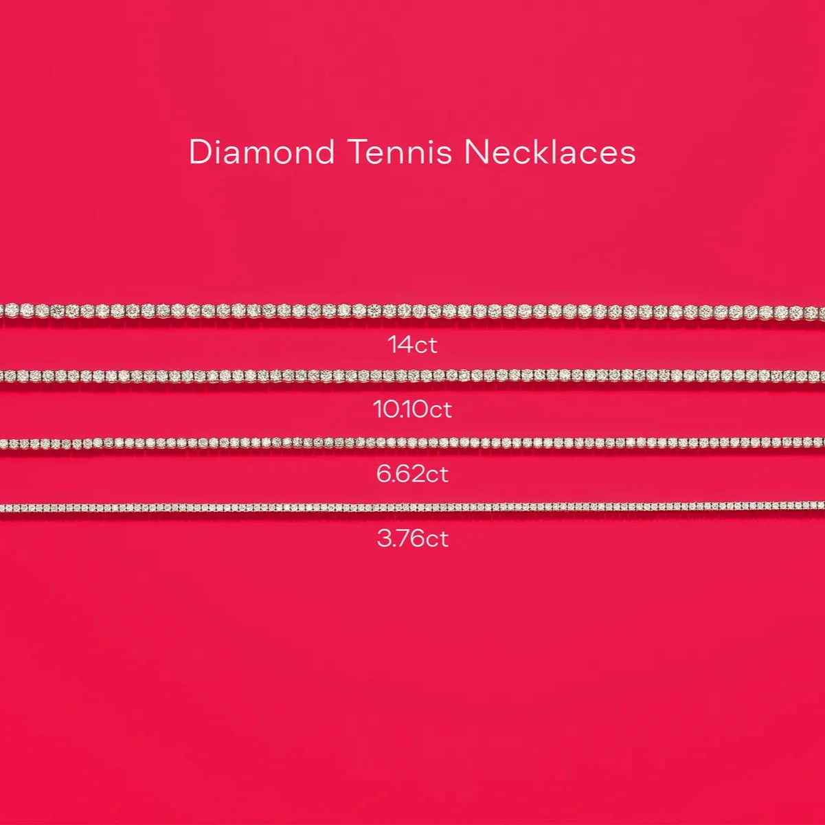 Signature Petite Diamond Tennis Necklace - Image 5