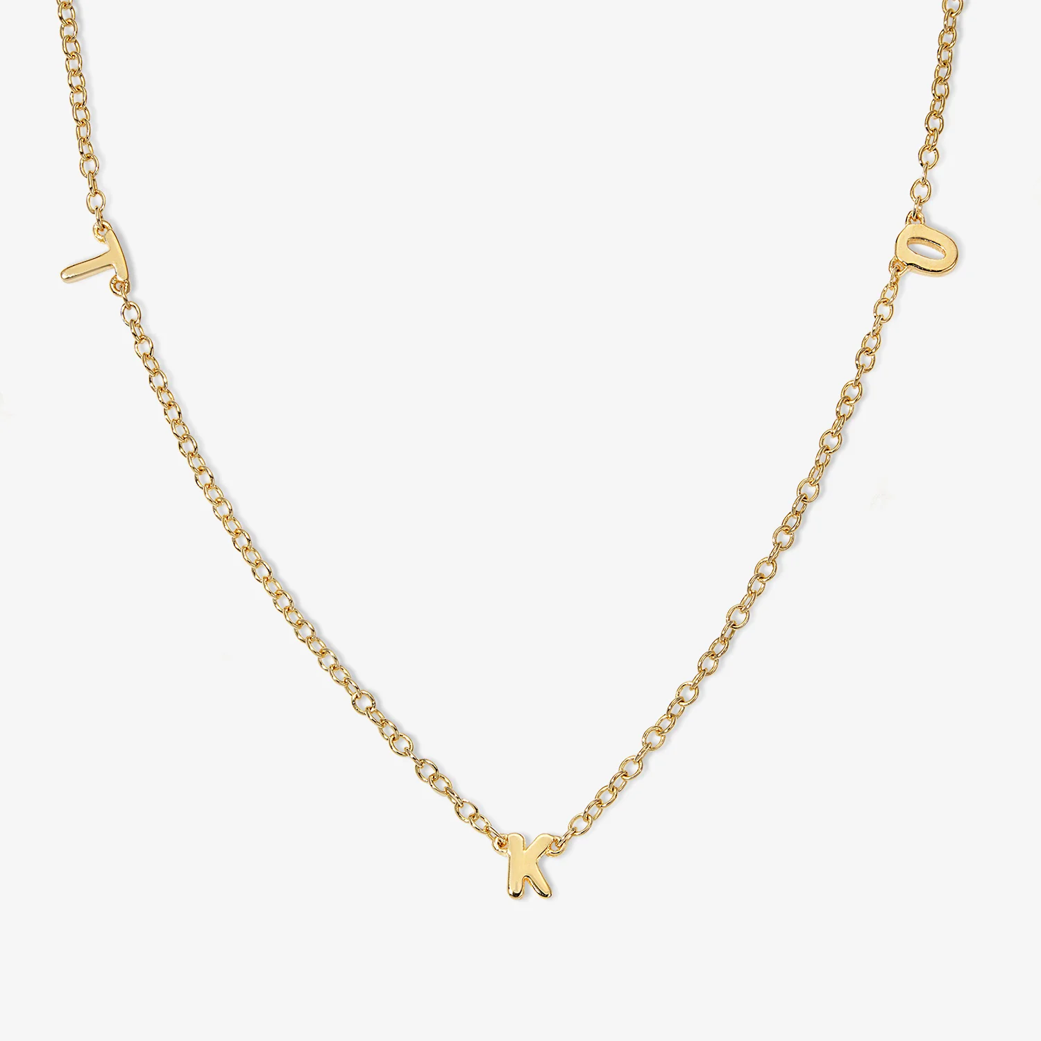 Petite Multi Bubble Initial Necklace