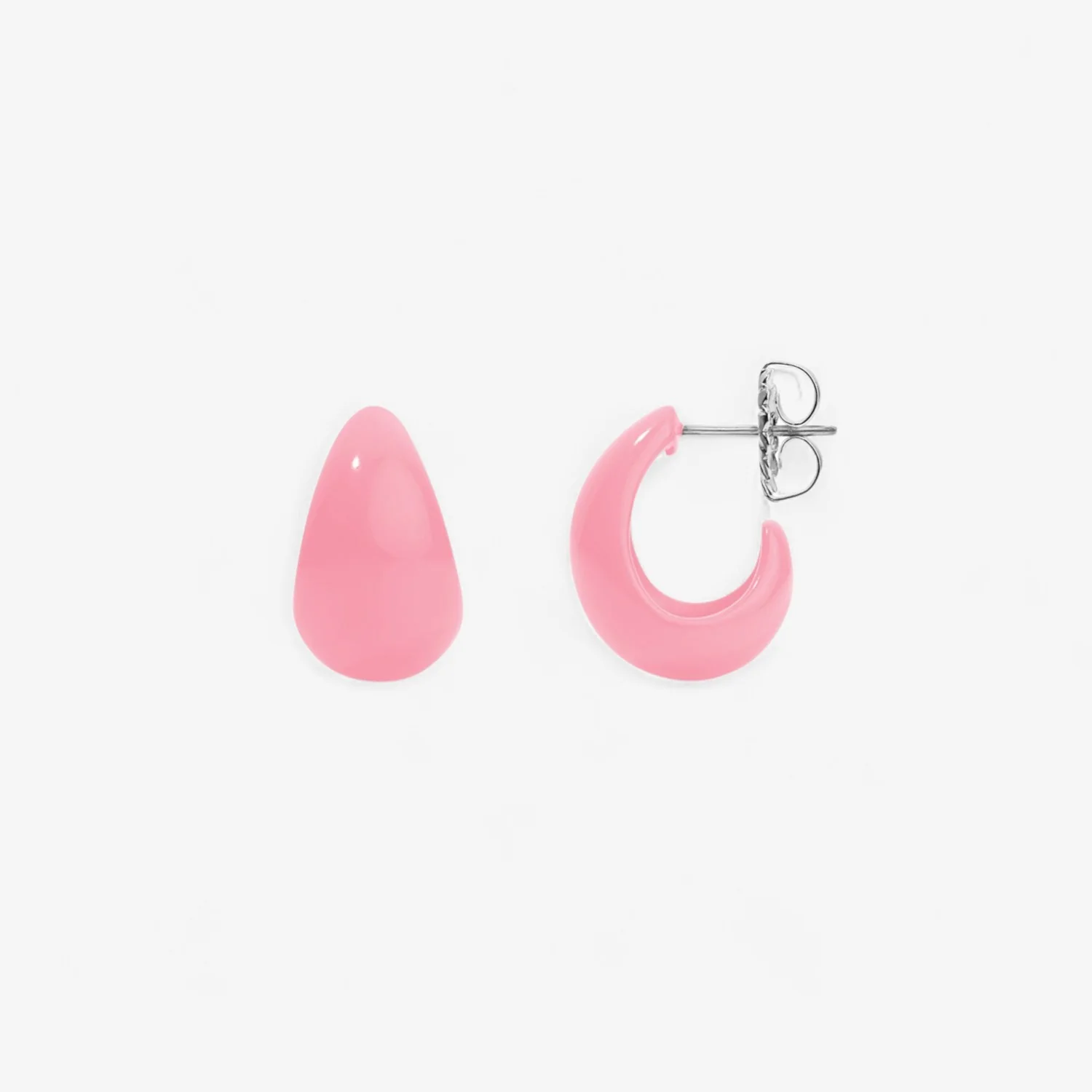 Poppy Enamel Tear Drop Huggie - Image 3