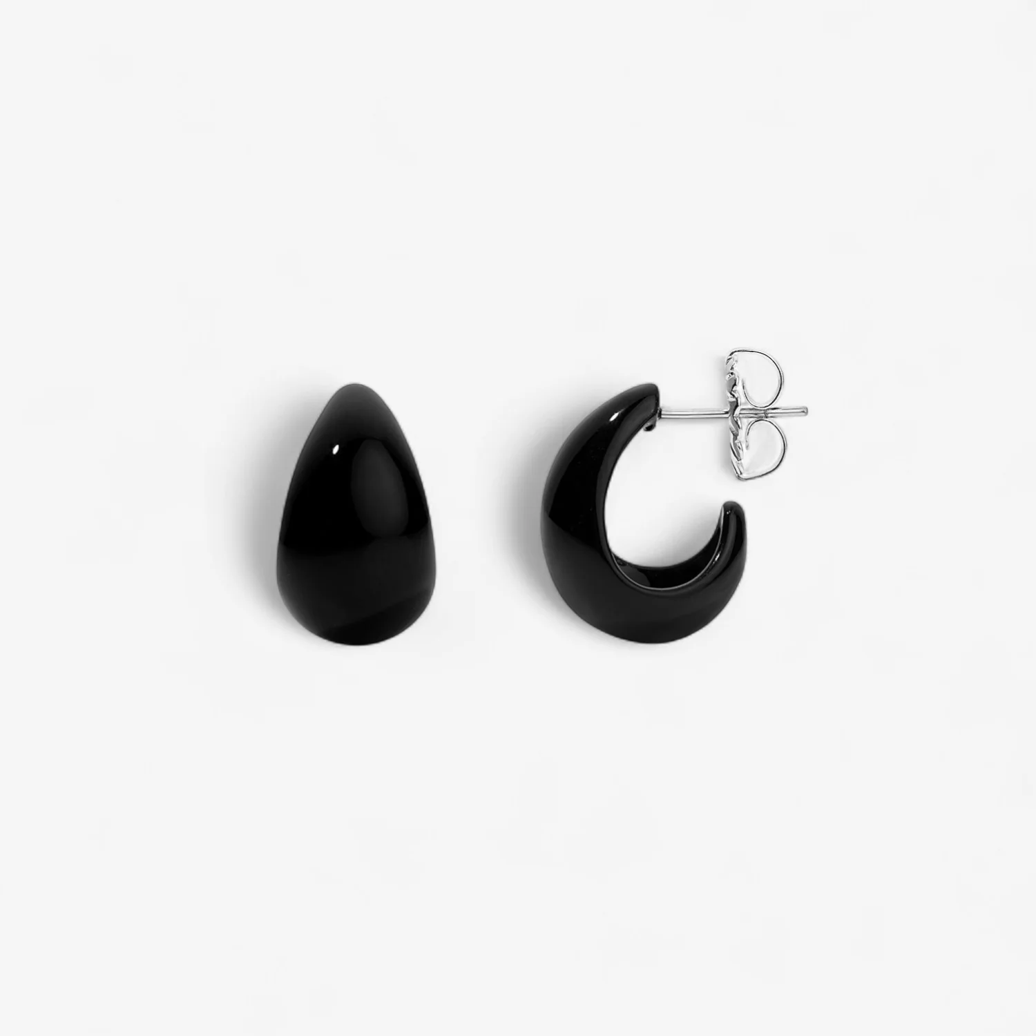 Poppy Enamel Tear Drop Huggie - Image 5