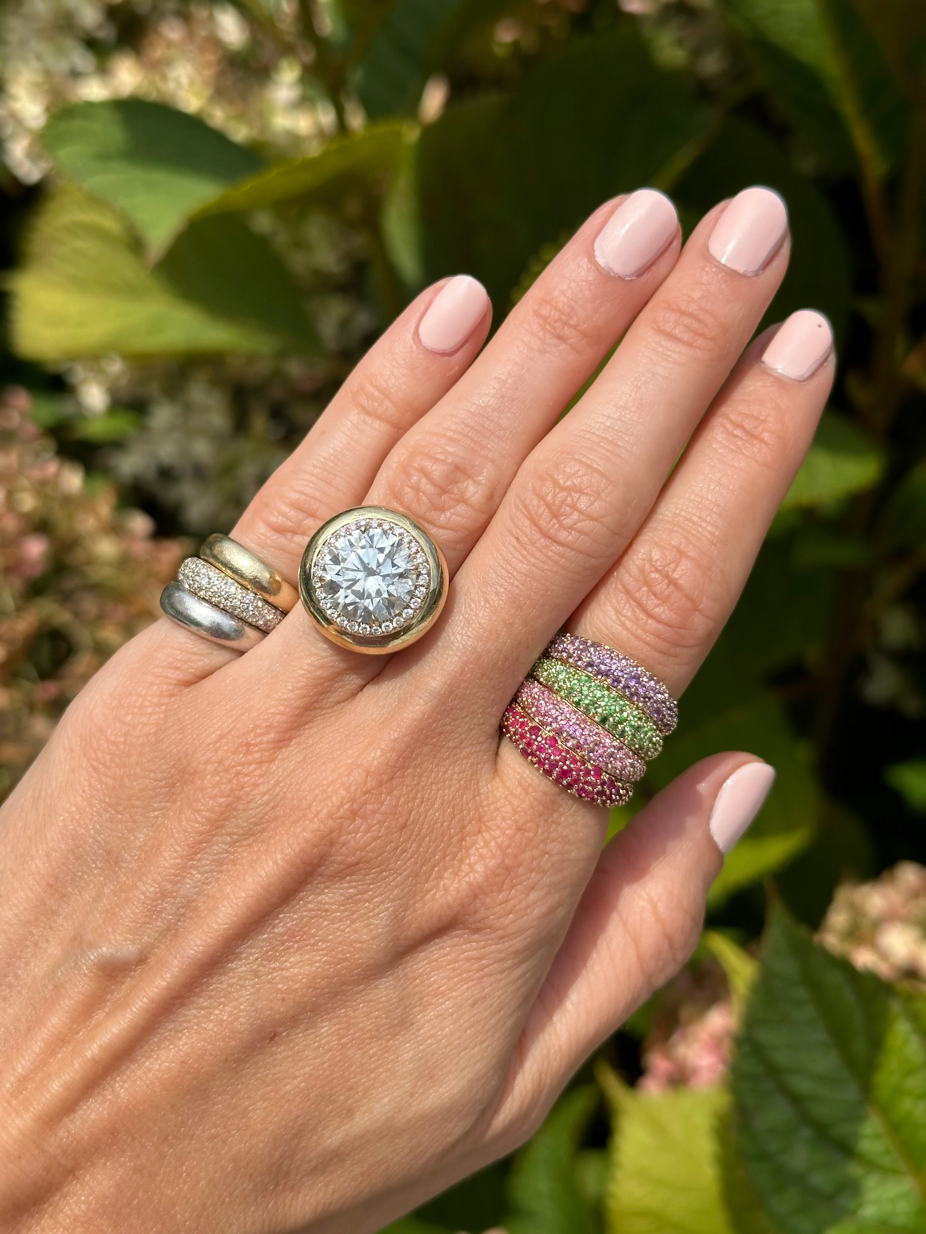 Madison Amethyst Dome Stack Ring - Image 4