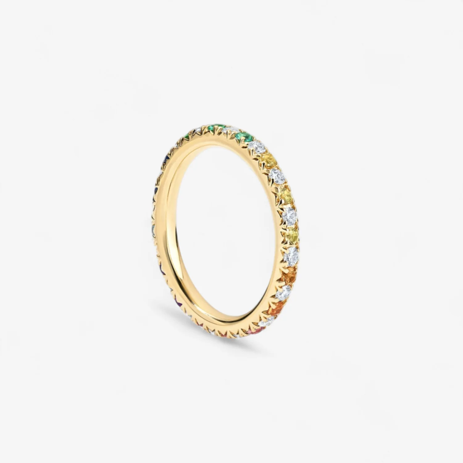 Grace Rainbow Sapphire and Diamond Stack Band - Image 5