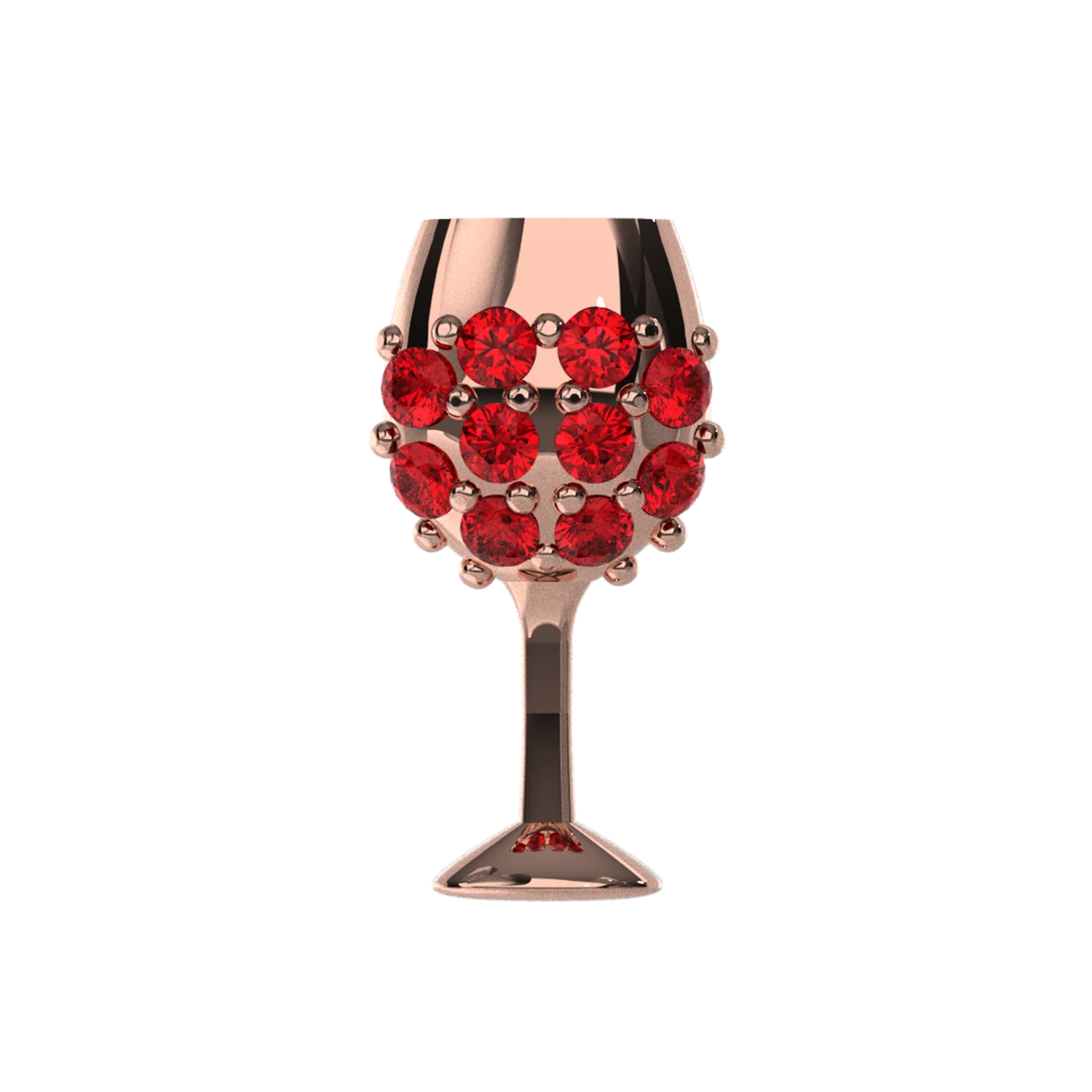 Slider Red Wine Glass Charm